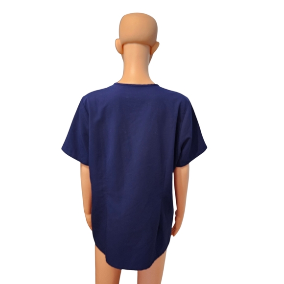Figs Technical Collection Catarina Scrub Top Women's Navy Medical Uniform Top L - Picture 2 of 4